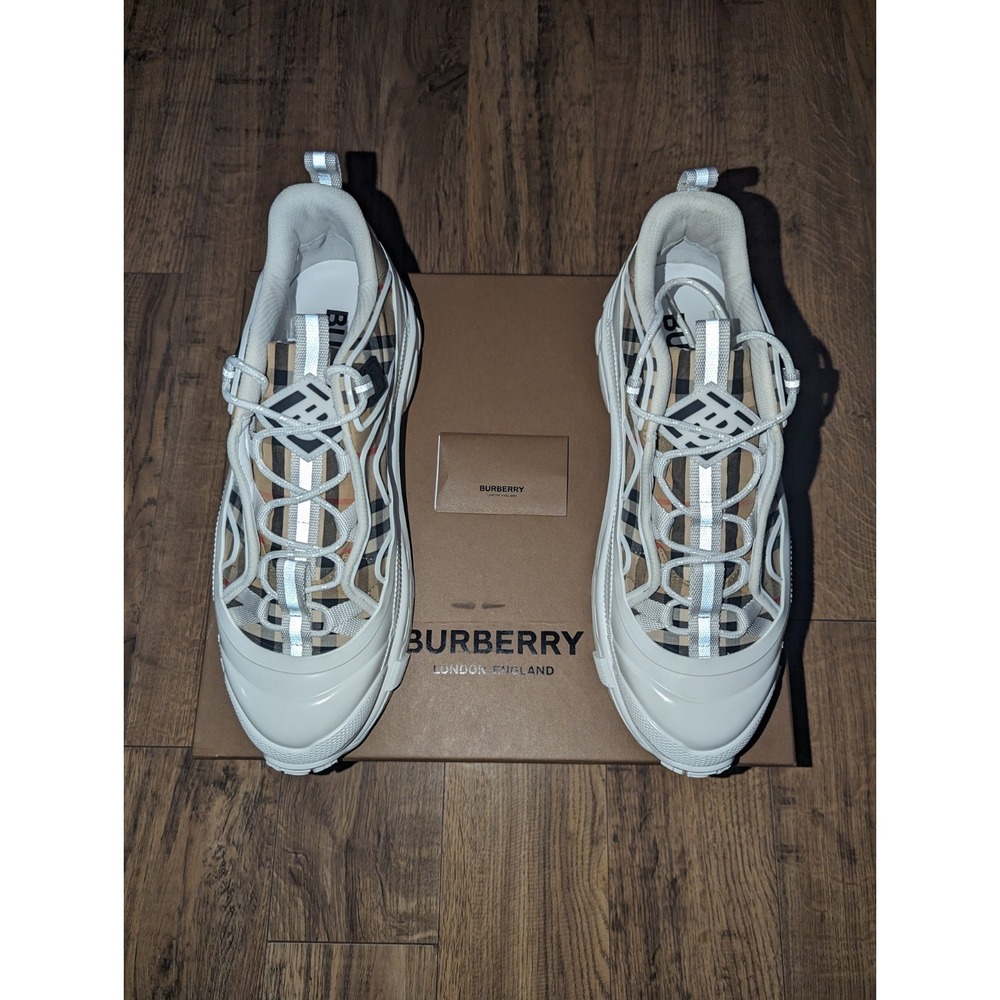 Burberry Arthur Vinntage Check Canvas Low Top Sneakers US Size 12